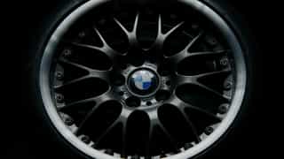 Refurnished BMW split rim alloy wheel in gun metal gray