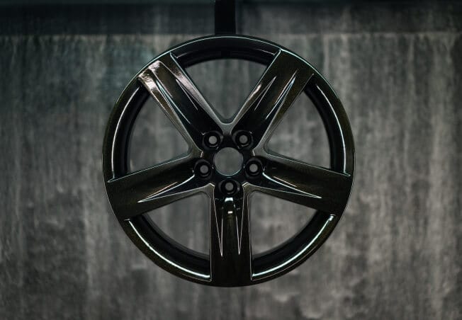 Powder Coated Alloy wheel refurbished by Rolling Rims