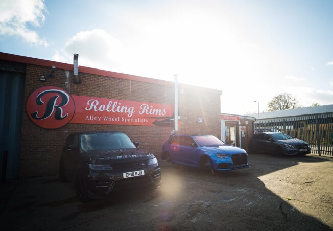 Rolling Rims workshop exterior in Great Dunmow, Essex